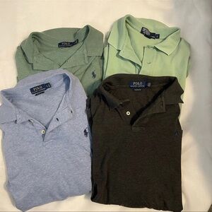 Lot of 4 Polo Ralph Lauren Short Sleeve Polo Shirts Size L